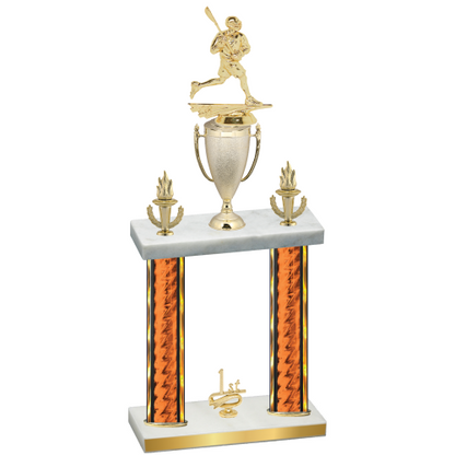 Double Orange Glacier First Place Lacrosse Trophy