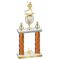 Double Orange Glacier Second Place Lacrosse Trophy