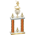 Double Orange Glacier Victory Lacrosse Trophy