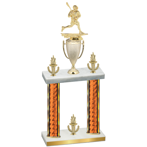 Double Orange Glacier Victory Lacrosse Trophy