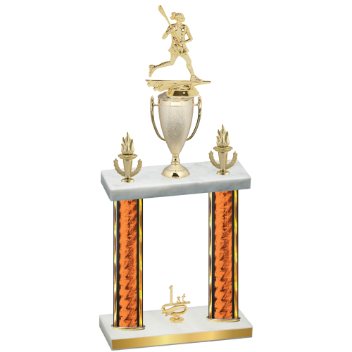 Double Orange Glacier First Place Lacrosse Trophy