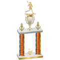 Double Orange Glacier Second Place Lacrosse Trophy