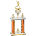 Double Orange Glacier Victory Lacrosse Trophy