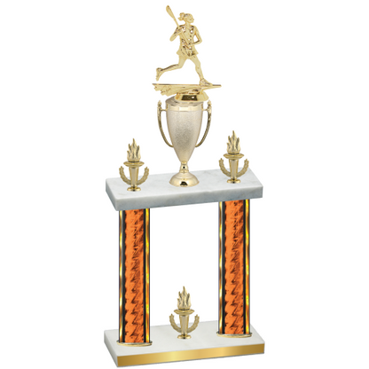 Double Orange Glacier Victory Lacrosse Trophy