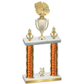 Double Orange Glacier Year Basketball Trophy