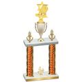 Double Orange Glacier Fourth Place Pickleball Trophy