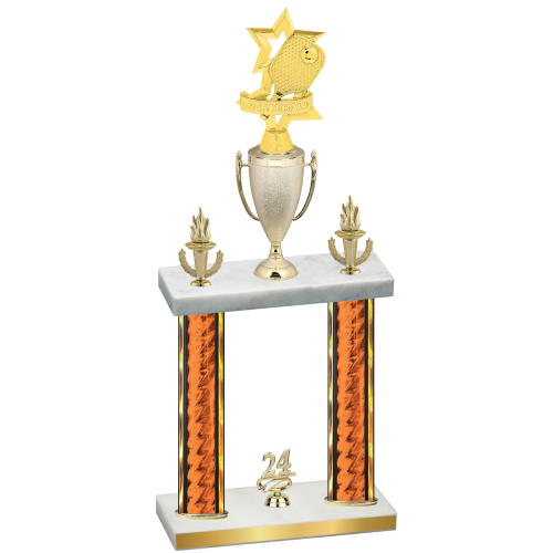 Double Orange Glacier Year Pickleball Trophy