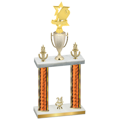 Double Orange Glacier Year Pickleball Trophy