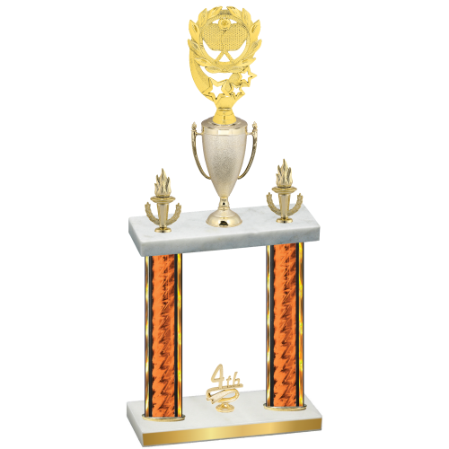Double Orange Glacier Fourth Place Pickleball Trophy