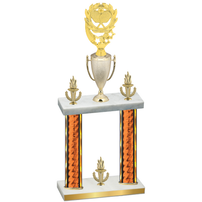 Double Orange Glacier Victory Pickleball Trophy