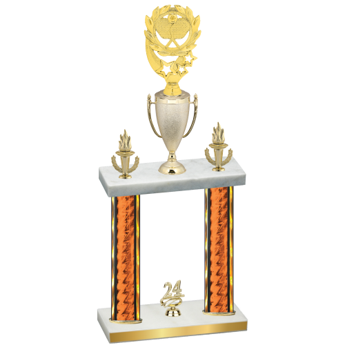 Double Orange Glacier Year Pickleball Trophy