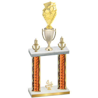Double Orange Glacier Fourth Place Pickleball Trophy