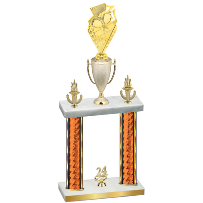 Double Orange Glacier Year Pickleball Trophy