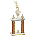 Double Orange Glacier Year Basketball Trophy
