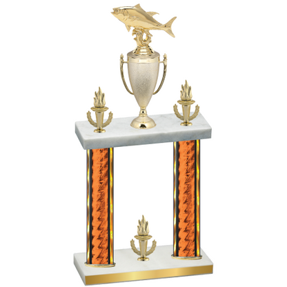 Double Orange Glacier Victory Fishing Trophy
