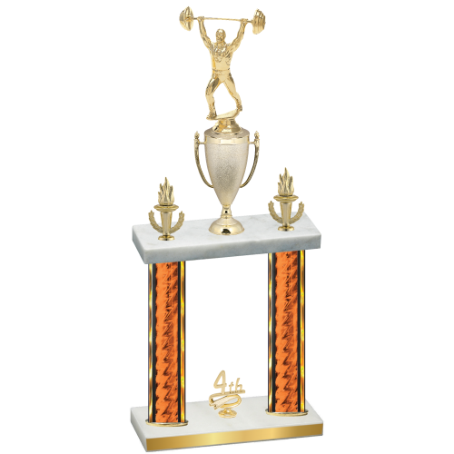 Double Orange Glacier Fourth Place Weights Trophy