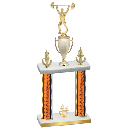 Double Orange Glacier Fourth Place Weights Trophy