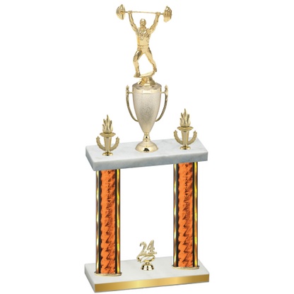 Double Orange Glacier Year Weights Trophy