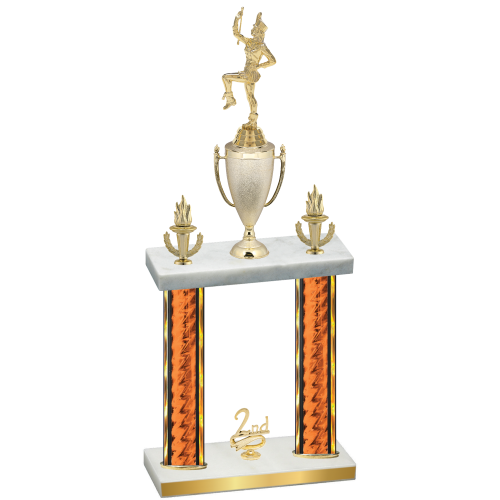 Double Orange Glacier Second Place Majorette Trophy