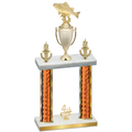 Double Orange Glacier Fourth Place Fishing Trophy