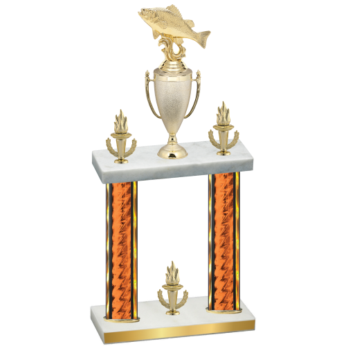 Double Orange Glacier Victory Fishing Trophy