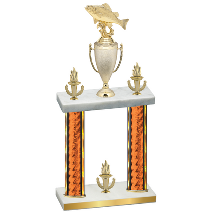 Double Orange Glacier Victory Fishing Trophy