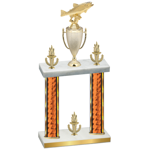 Double Orange Glacier Victory Fishing Trophy