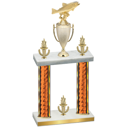 Double Orange Glacier Victory Fishing Trophy