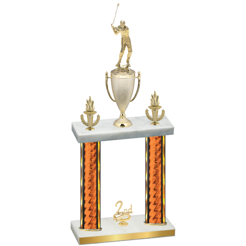 Double Orange Glacier Second Place Golf Trophy