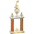 Double Orange Glacier Fourth Place Golf Trophy