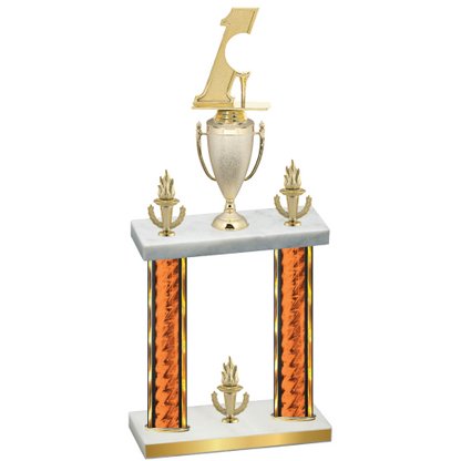 Double Orange Glacier Victory Golf Trophy