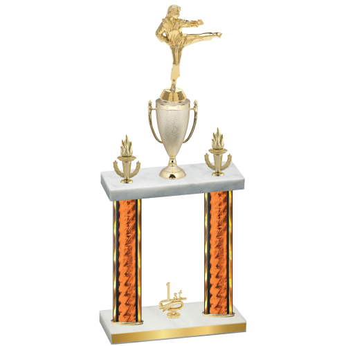 Double Orange Glacier First Place Karate Trophy