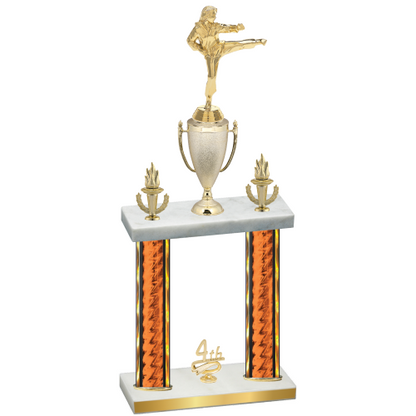 Double Orange Glacier Fourth Place Karate Trophy