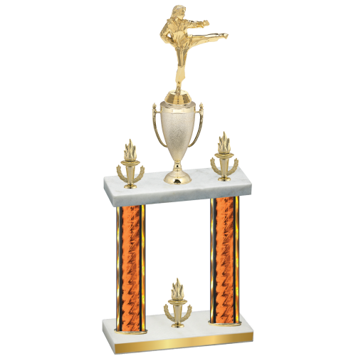 Double Orange Glacier Victory Karate Trophy