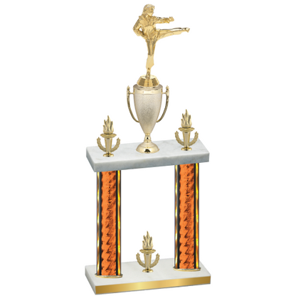Double Orange Glacier Victory Karate Trophy
