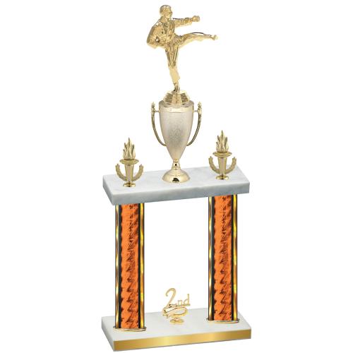 Double Orange Glacier Second Place Karate Trophy