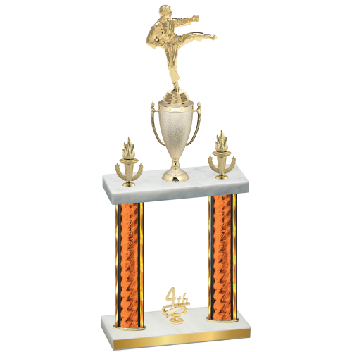 Double Orange Glacier Fourth Place Karate Trophy
