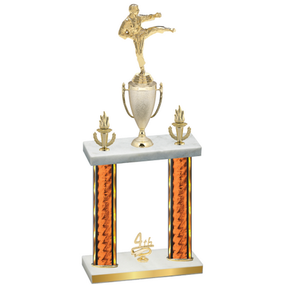 Double Orange Glacier Fourth Place Karate Trophy