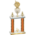 Double Orange Glacier Second Place Baseball Trophy