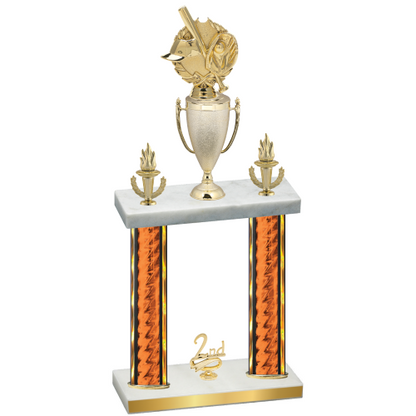 Double Orange Glacier Second Place Baseball Trophy