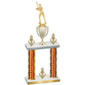 Double Orange Glacier Victory Softball Trophy