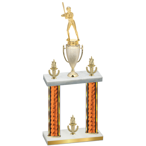 Double Orange Glacier Victory Softball Trophy