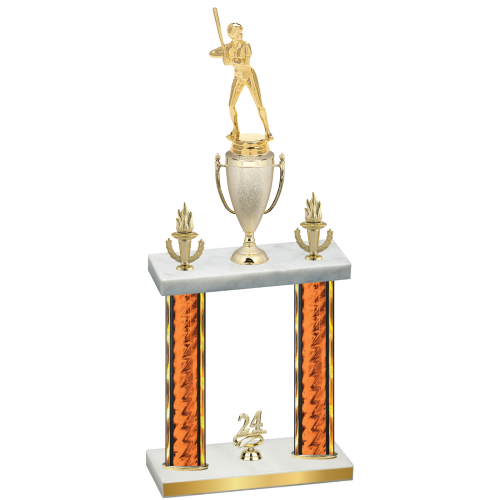 Double Orange Glacier Year Softball Trophy