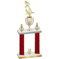 Double Red Glacier Year Football Trophy