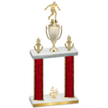 Double Red Glacier Fourth Place Soccer Trophy