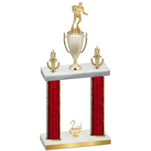 Double Red Glacier Second Place Rugby Trophy