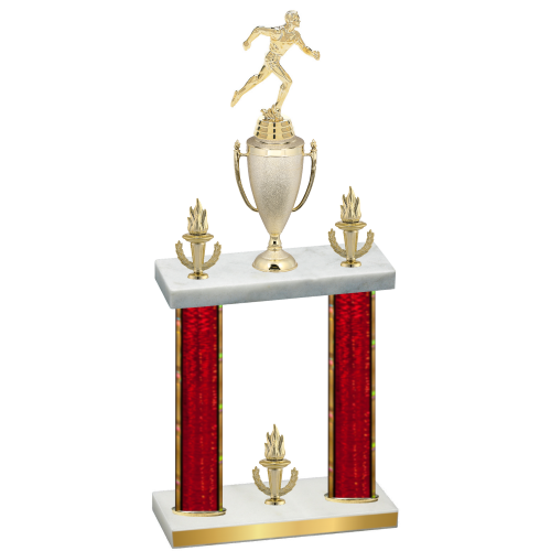 Double Red Glacier Victory Running Trophy
