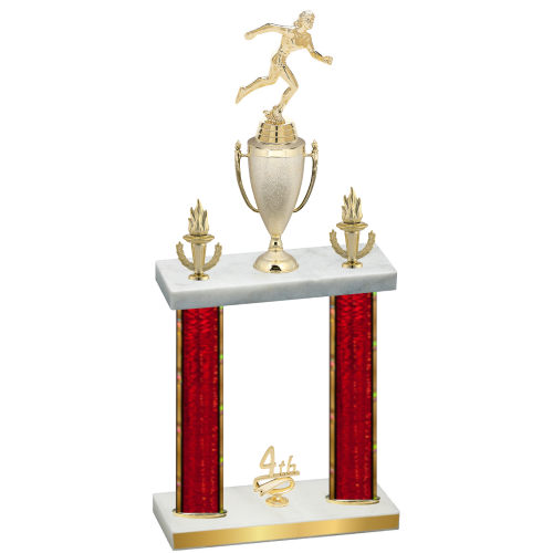 Double Red Glacier Fourth Place Running Trophy
