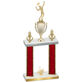 Double Red Glacier First Place Tennis Trophy