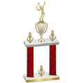 Double Red Glacier Victory Tennis Trophy